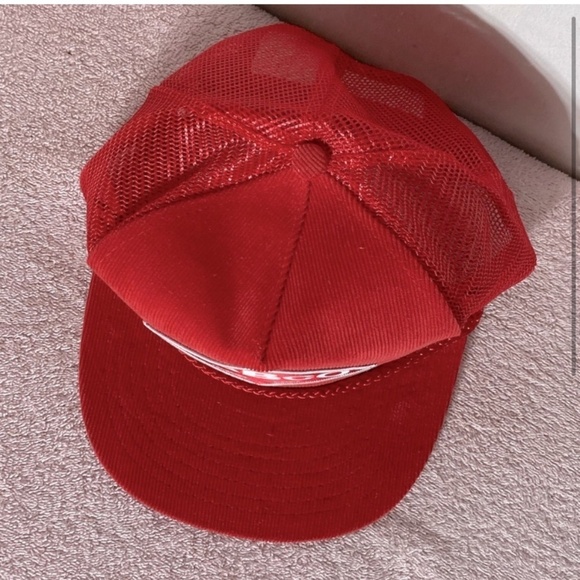 Vintage Babco Red Corduroy Mesh Back Snap Back Trucker Hat - Picture 2 of 9